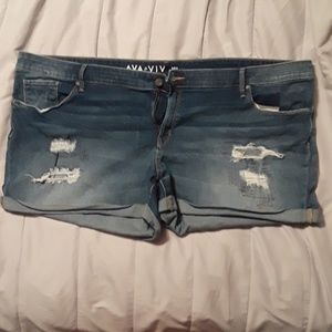 Ava & Viv midi blue Jean shorts